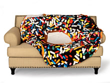 Load image into Gallery viewer, Sprinkle Donut Round Sleeping Bag Blanket 60" Diameter