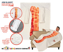 Load image into Gallery viewer, Bacon Strip Wearable Sleeved Arm Blanket