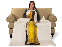 Load image into Gallery viewer, White Wine Bottle Rectangle Blanket