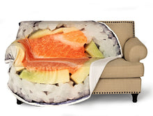Load image into Gallery viewer, Sushi Traditional Round Blanket 68" Diameter