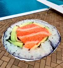 Load image into Gallery viewer, Sushi Traditional Round Blanket 68" Diameter
