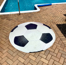 Load image into Gallery viewer, Soccer Ball Traditional Round Blanket 68" Diameter
