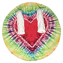 Load image into Gallery viewer, Heart Tie Dye Wearable Sleeved Round Arm Blanket