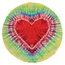 Load image into Gallery viewer, Heart Tie Dye Traditional Round Blanket