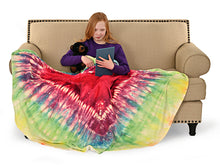 Load image into Gallery viewer, Heart Tie Dye Traditional Round Blanket 68" Diameter