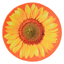 Load image into Gallery viewer, Sunflower Traditional Round Blanket
