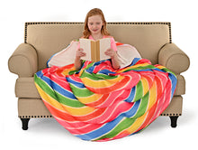 Load image into Gallery viewer, Rainbow Lollipop Round Sleeping Bag Blanket 60" Diameter