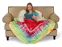 Load image into Gallery viewer, Heart Tie Dye Round Sleeping Bag Blanket 60" Diameter
