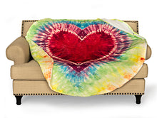 Load image into Gallery viewer, Heart Tie Dye Round Sleeping Bag Blanket 60" Diameter