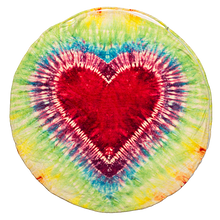 Load image into Gallery viewer, Heart Tie Dye Round Sleeping Bag Blanket 60" Diameter