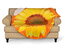 Load image into Gallery viewer, Sunflower Round Sleeping Bag Blanket 60" Diameter