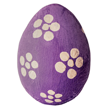 Load image into Gallery viewer, Purple White Flower Easter Egg Shaped Blanket