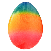 Load image into Gallery viewer, Rainbow Easter Egg Shaped Blanket