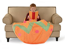 Load image into Gallery viewer, Orange Easter Egg Shaped Blanket 60" x 44"