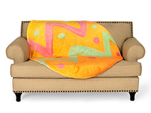 Load image into Gallery viewer, Orange Easter Egg Shaped Blanket 60" x 44"