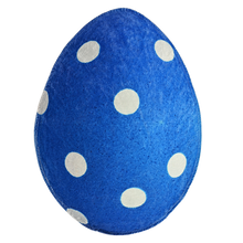 Load image into Gallery viewer, Blue Dotted Easter Egg Shaped Blanket