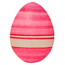 Load image into Gallery viewer, Pink Stripe Easter Egg Shaped Blanket