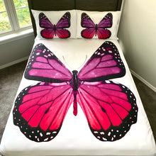 Load image into Gallery viewer, Purple Butterfly 5 PC Kids Full Bed Set