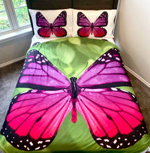 Load image into Gallery viewer, Purple Butterfly 5 PC Kids Full Bed Set