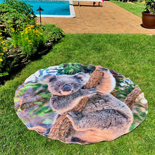 Load image into Gallery viewer, Koala Traditional Round Blanket 68" Diameter