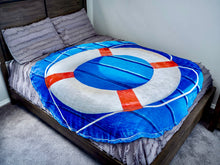 Load image into Gallery viewer, Life Preserver Traditional Round Blanket 68" Diameter