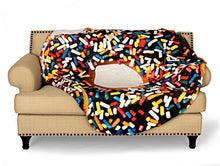 Load image into Gallery viewer, Sprinkle Donut Round Sleeping Bag Blanket 60&quot; Diameter
