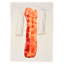 Load image into Gallery viewer, Bacon Strip Wearable Sleeved Arm Blanket
