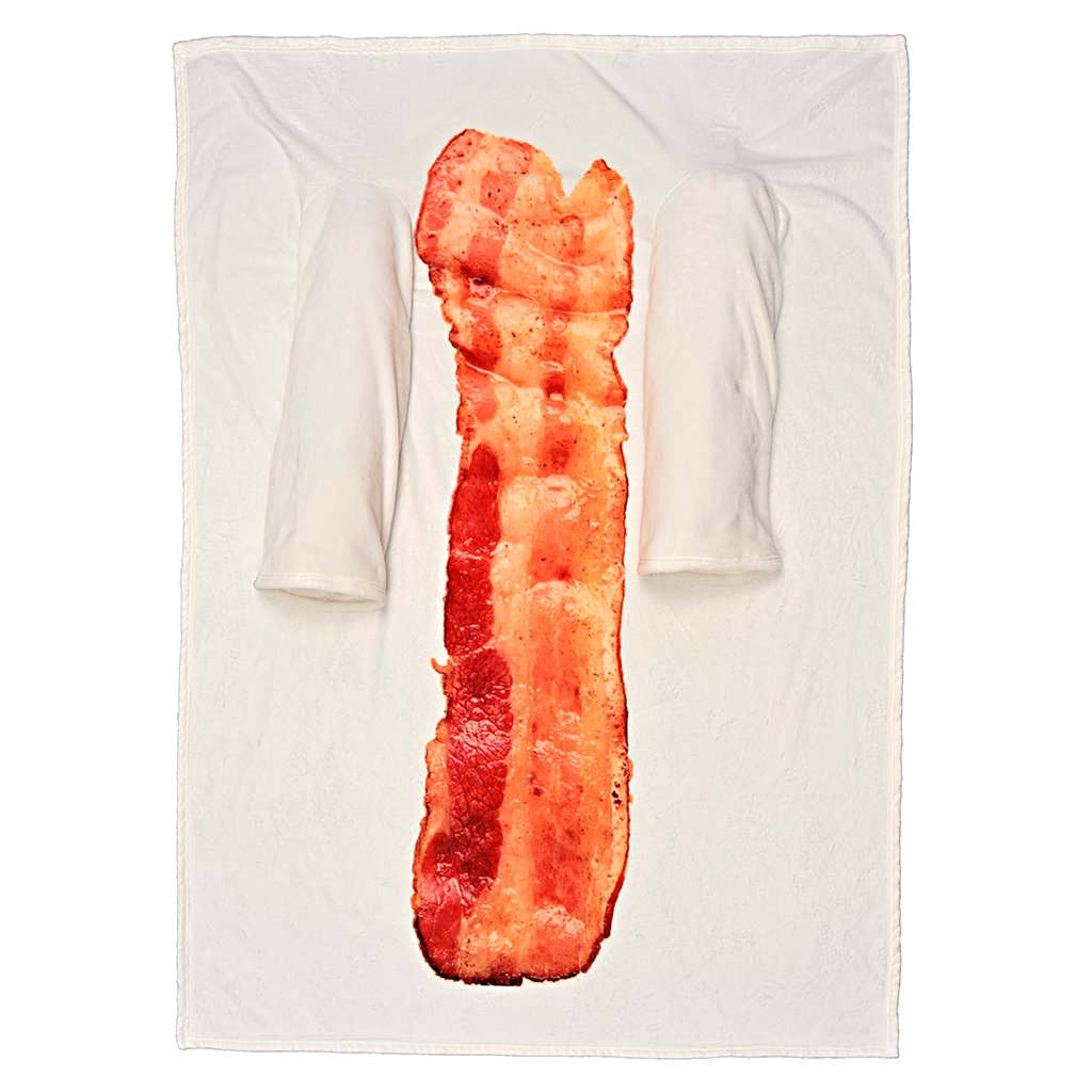 Bacon Strip Wearable Sleeved Arm Blanket