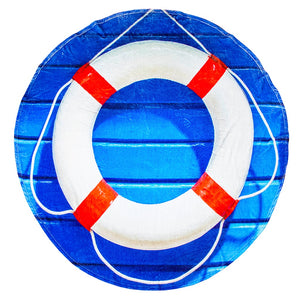 Life Preserver Traditional Round Blanket