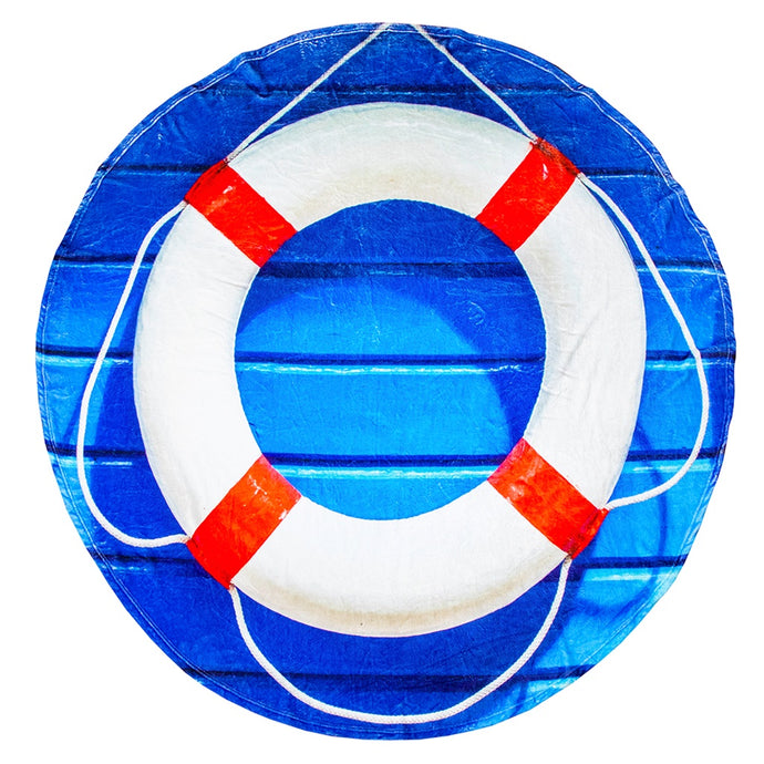 Life Preserver Traditional Round Blanket