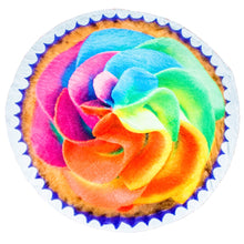 Load image into Gallery viewer, Rainbow Cupcake Traditional Round Blanket
