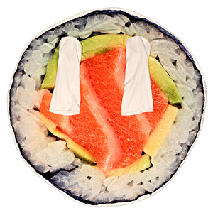 Sushi Wearable Sleeved Round Arm Blanket 68" Diameter