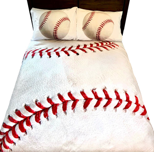 Baseball Kids Twin Bed Set With Round Comforter