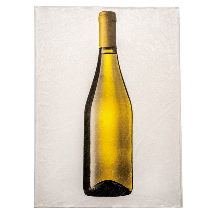 White Wine Bottle Rectangle Blanket