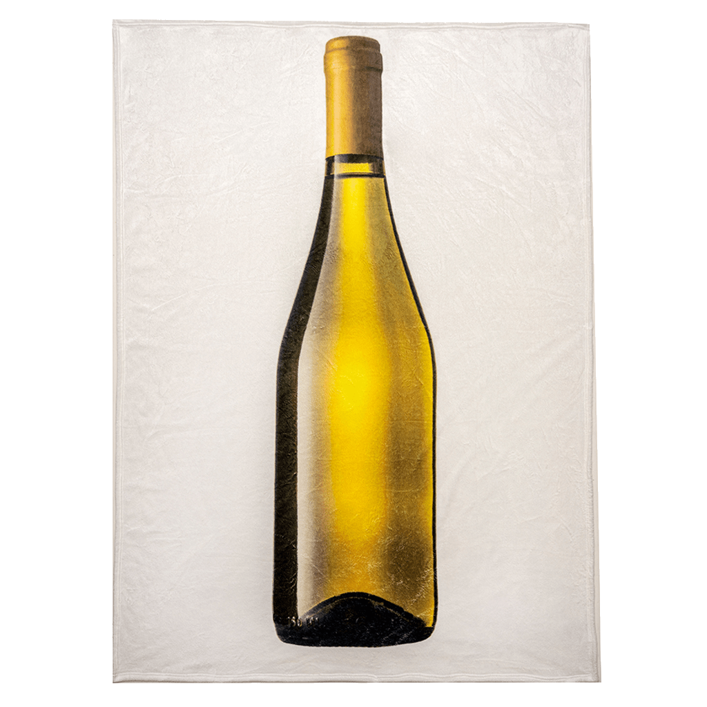 White Wine Bottle Rectangle Blanket