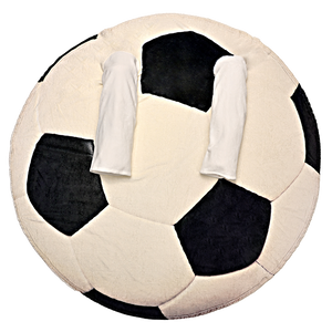 Soccer Ball Wearable Sleeved Round Arm Blanket