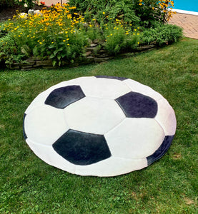 Soccer Ball Traditional Round Blanket 68" Diameter