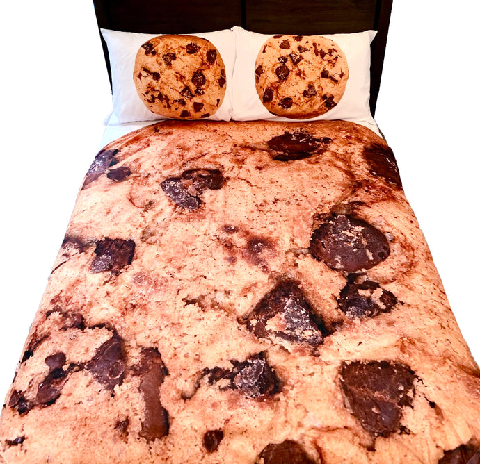 Chocolate Chip Cookie Kids Full Bed Set With Round Comforter