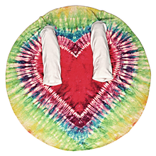 Load image into Gallery viewer, Heart Tie Dye Wearable Sleeved Round Arm Blanket

