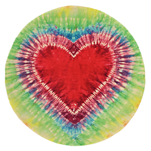 Load image into Gallery viewer, Heart Tie Dye Traditional Round Blanket
