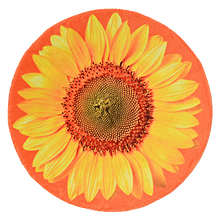 Load image into Gallery viewer, Sunflower Traditional Round Blanket

