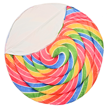 Load image into Gallery viewer, Rainbow Lollipop Round Sleeping Bag Blanket
