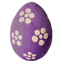 Load image into Gallery viewer, Purple White Flower Easter Egg Shaped Blanket
