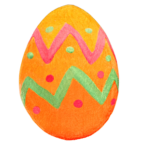 Orange Easter Egg Shaped Blanket