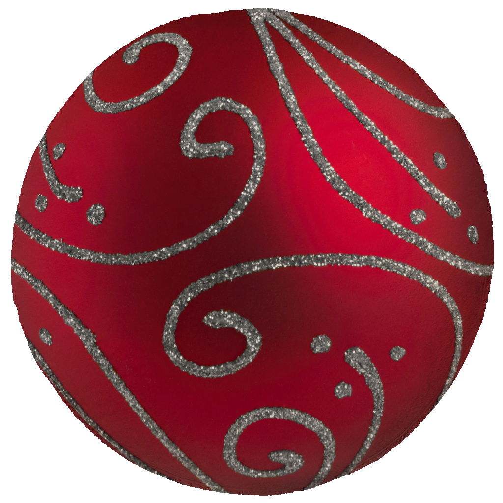 Red & Silver Ornament Circle Blanket