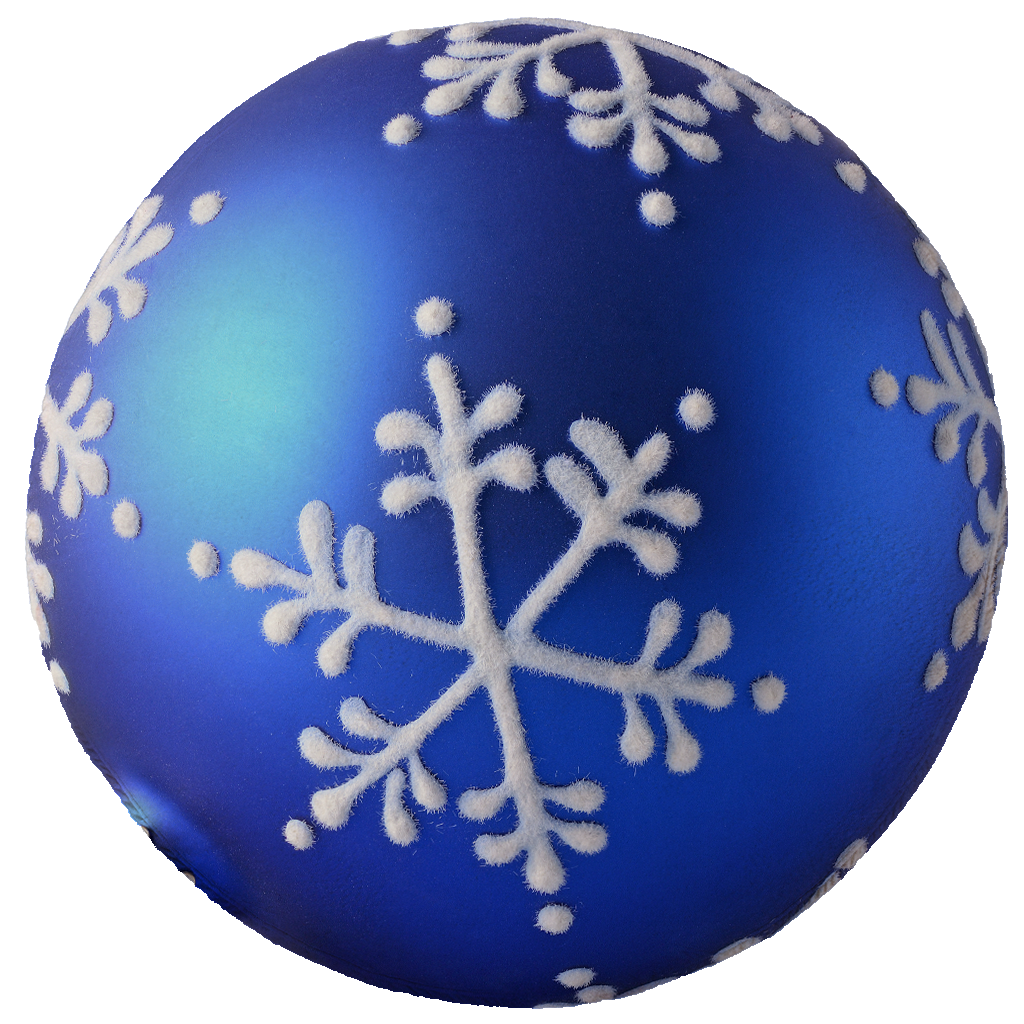 Blue & White Ornament Circle Blanket