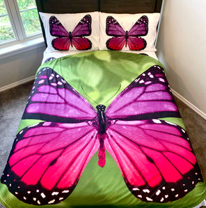 Purple Butterfly 5 PC Kids Full Bed Set