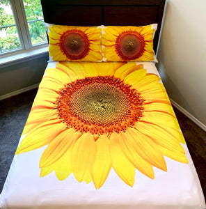Sunflower 5 PC Kids Full Bed Set With Round Comforter