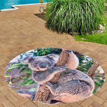 Load image into Gallery viewer, Koala Traditional Round Blanket 68&quot; Diameter

