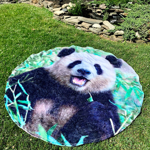 Panda Traditional Round Blanket 68" Diameter